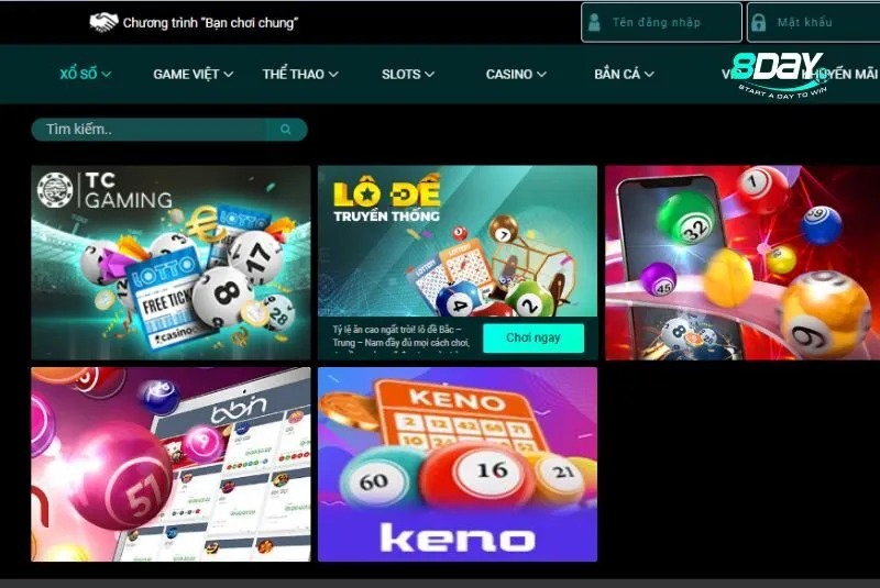 các loại hình xổ số