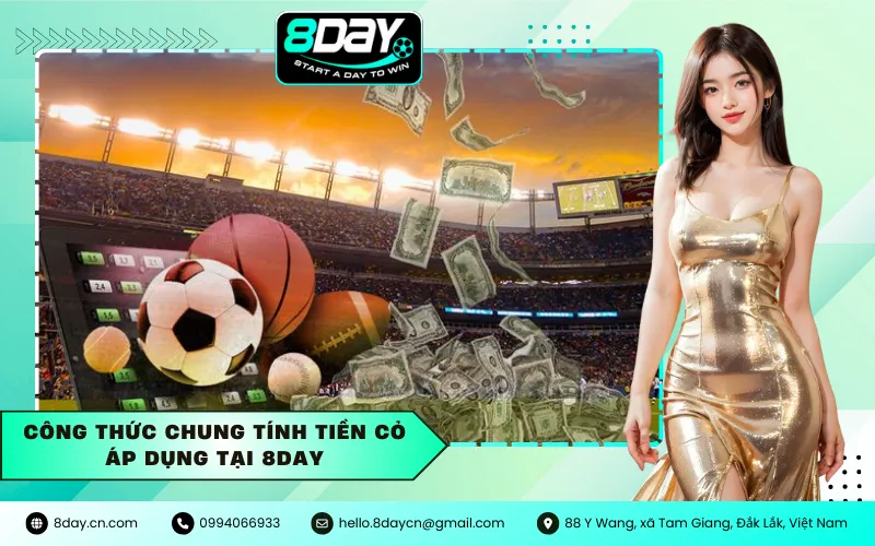 Công thức chung tính tiền cỏ áp dụng tại 8DAY