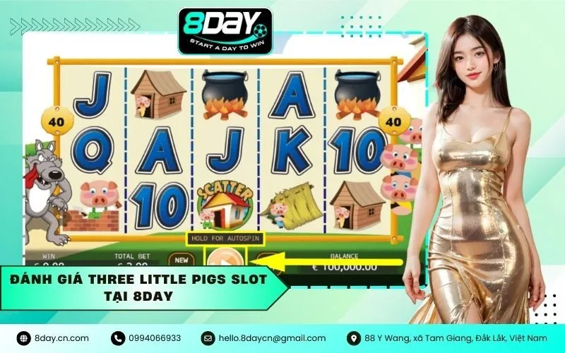 Đánh giá Three Little Pigs Slot tại 8Day