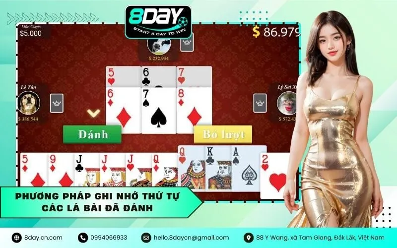 Phương Pháp Ghi Nhớ Thứ Tự Các Lá Bài Đã Đánh
