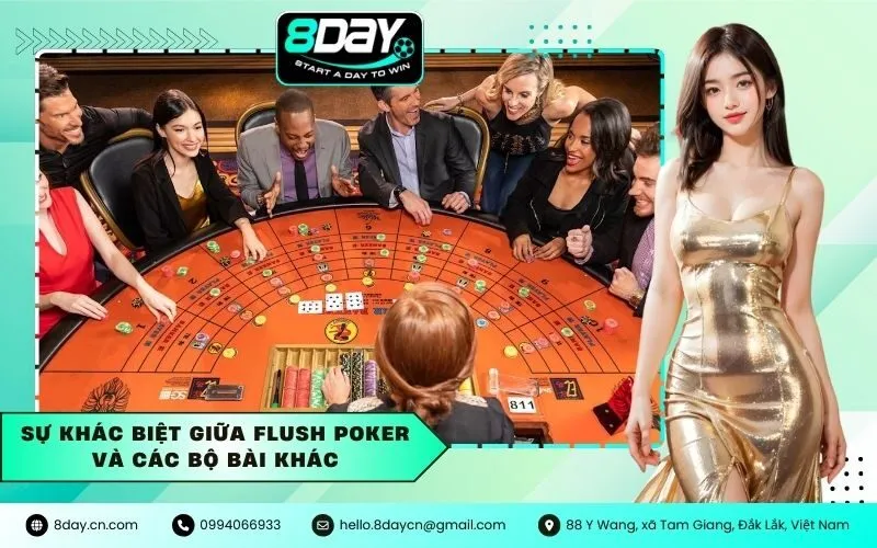 Sự khác biệt giữa flush poker và các bộ bài khác